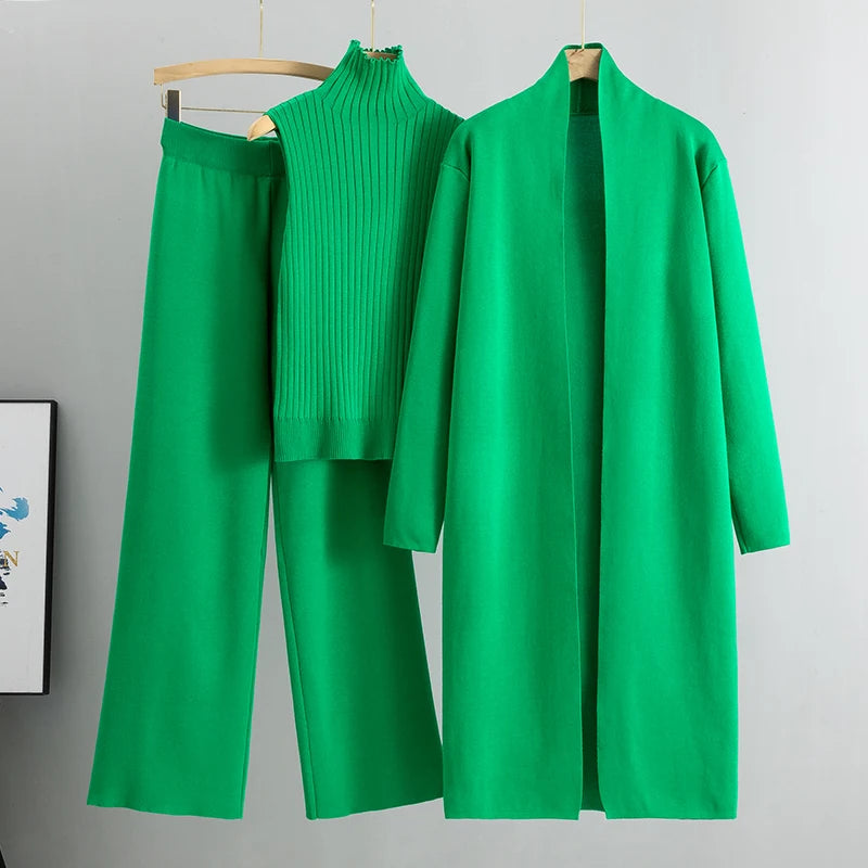 Sets Outifits New 3PCS Solid Tape Patch Tank Top & Pants Set with Coat Fashion Casual Women Tracksuits Female