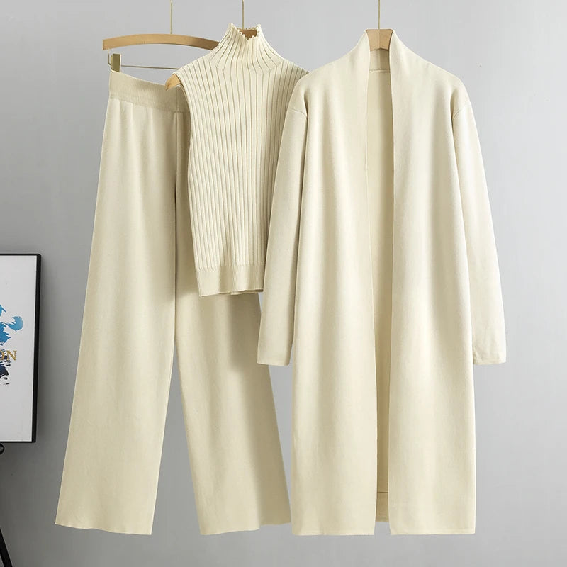 Sets Outifits New 3PCS Solid Tape Patch Tank Top & Pants Set with Coat Fashion Casual Women Tracksuits Female