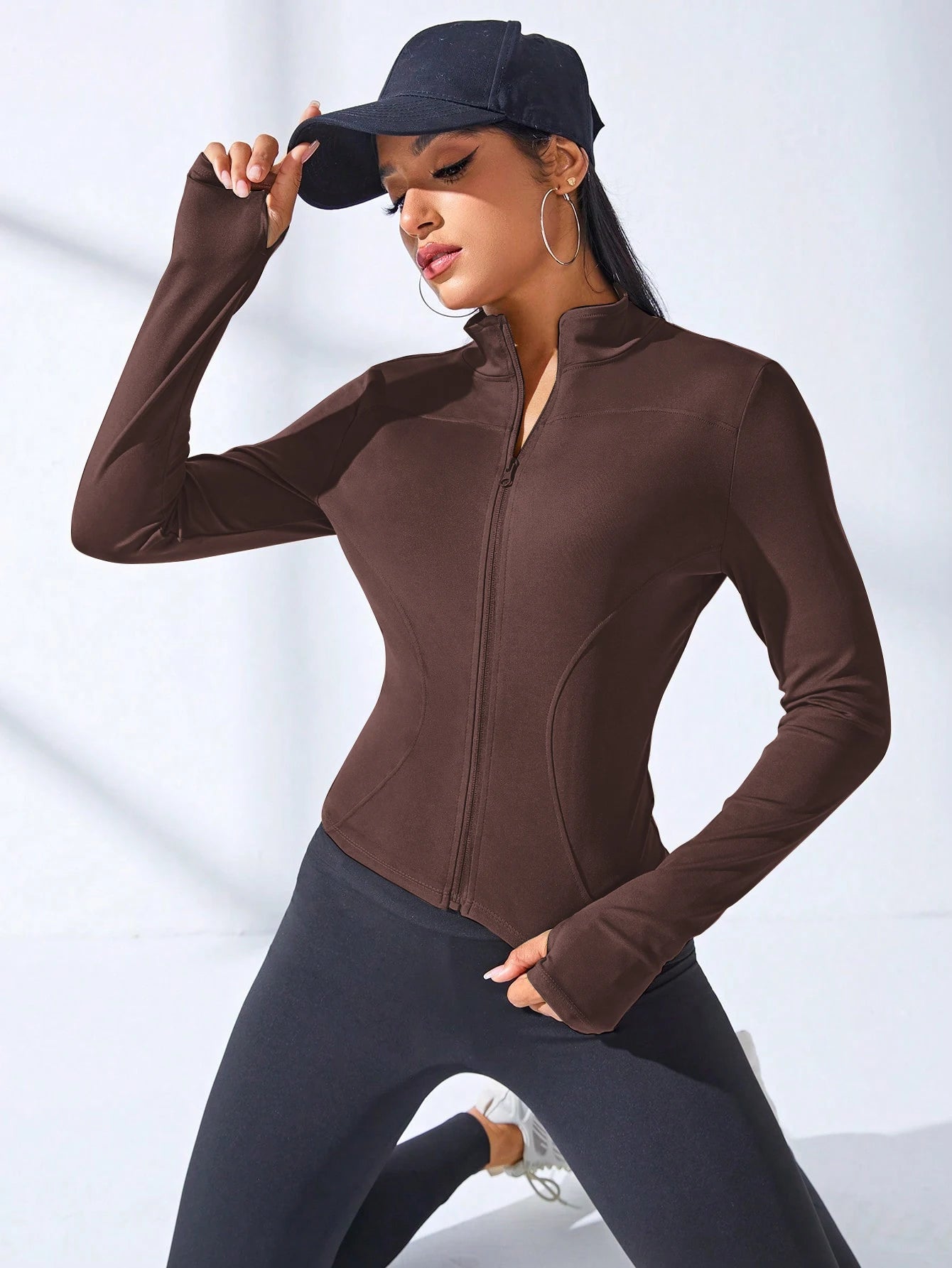 Sports Jacket Body Sculpting Zipper Yoga Jacket