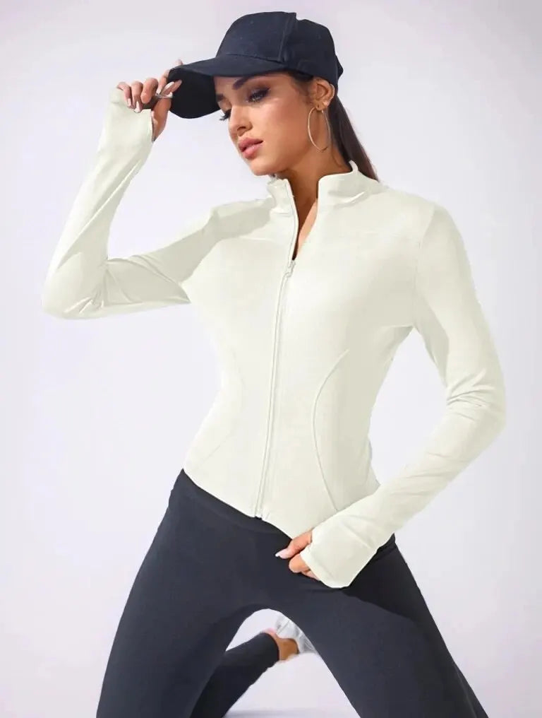 Sports Jacket Body Sculpting Zipper Yoga Jacket