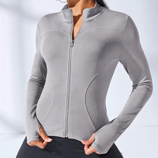 Sports Jacket Body Sculpting Zipper Yoga Jacket