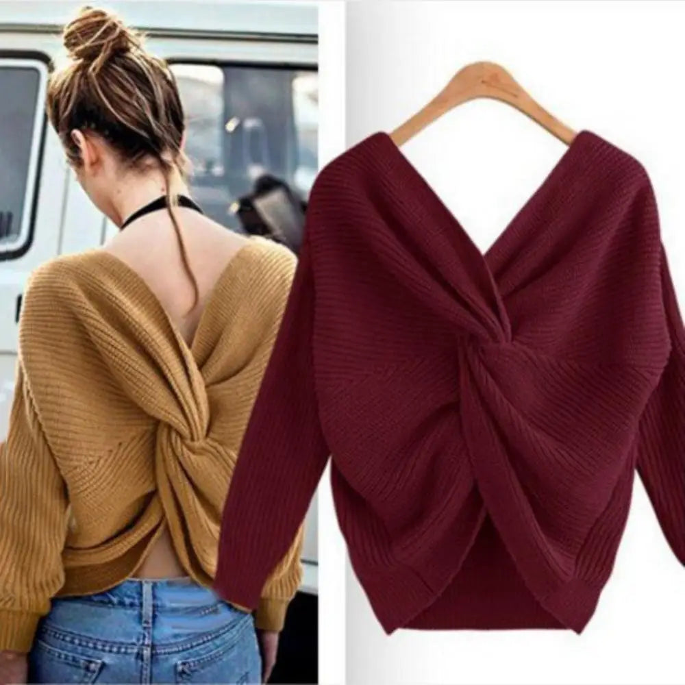 Knot front and back jumper