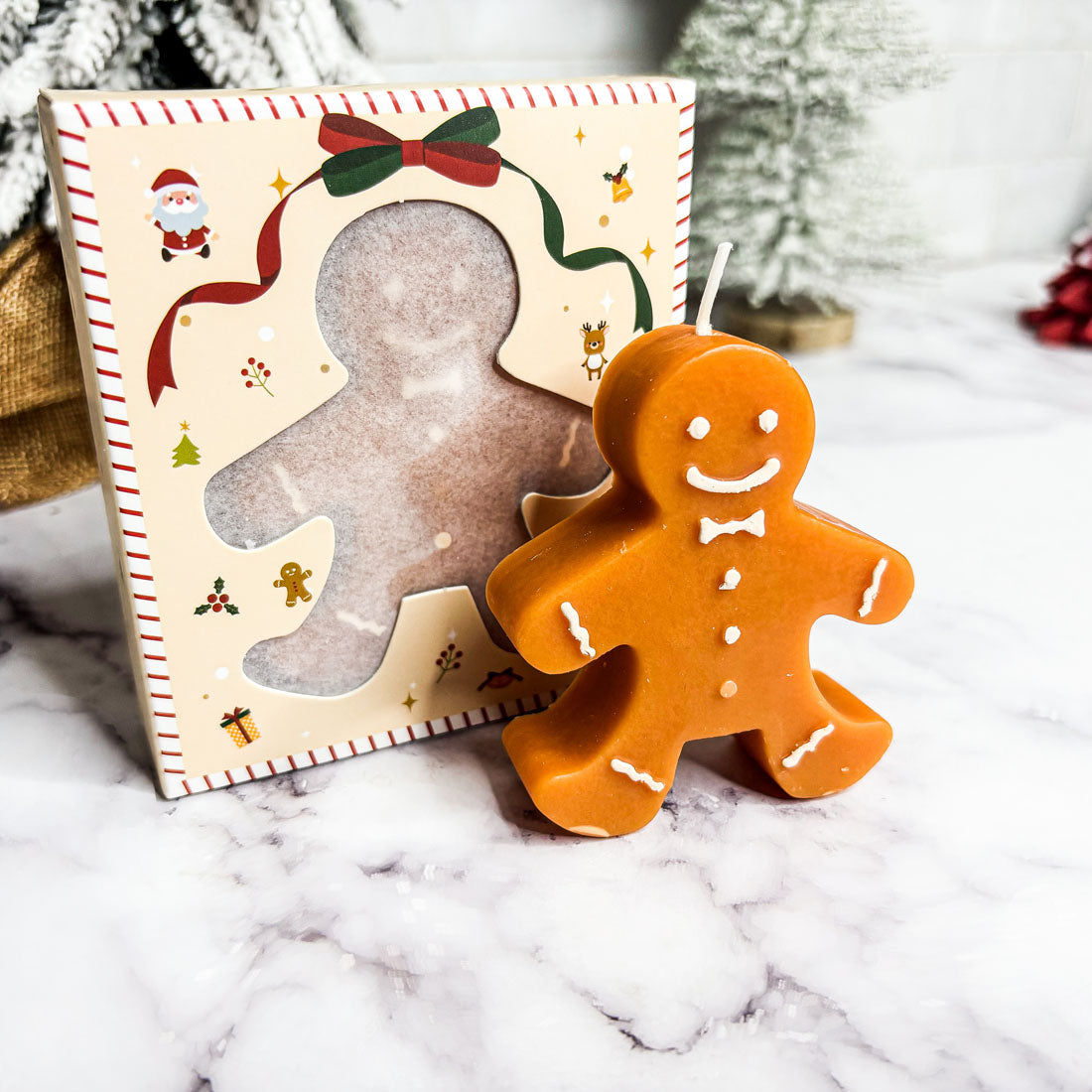 Gingerbread Man Candle