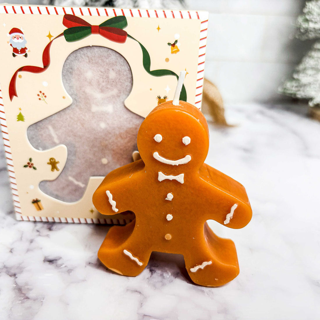 Gingerbread Man Candle