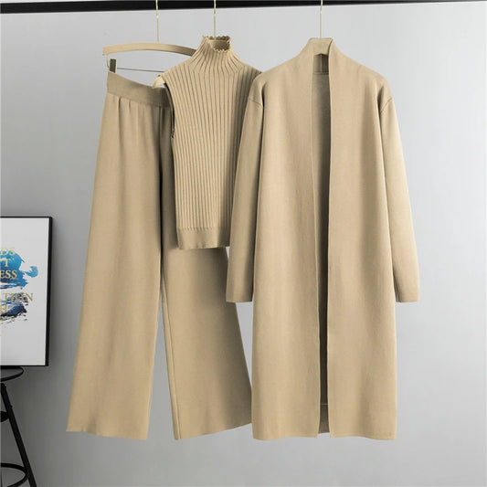 Sets Outifits New 3PCS Solid Tape Patch Tank Top &  Pants Set with Coat Fashion Casual Women Tracksuits Female